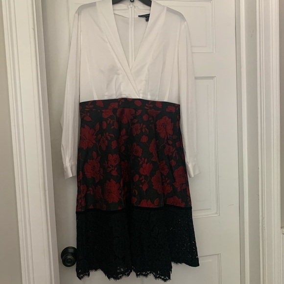 French Connection Beatrice Brocade Shirt Dress, NWT, Sz 12 - Picture 6 of 13